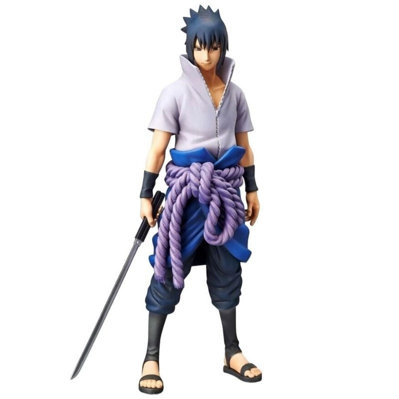 Naruto feito à mão uchiha sasuke shippuden grupo vertical segurando espada sasuke grama criança espada anime ornamentos feitos à mão