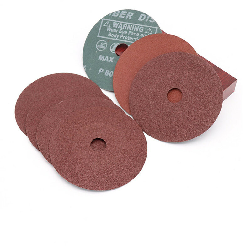 10Pcs 4/5 Inch Steel Sheet Sandpaper Aluminum Oxide Dry Sandpaper Sanding Discs Hook Loop Angle Grinding Discs Sandpaper Discs
