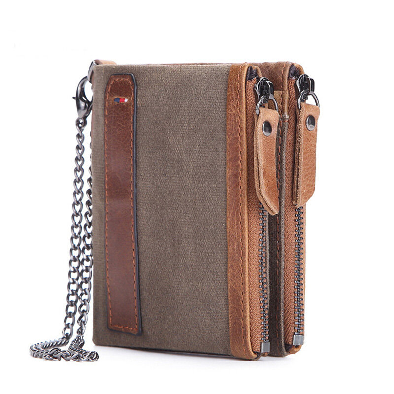Original carteiras de couro genuíno masculino presentes de luxo rfid porta-cartão para homens de alta qualidade carteira cadeias vintage curto bolsas