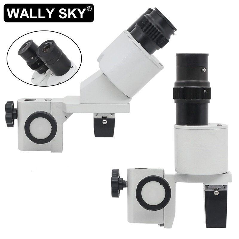 Microscopio estéreo Binocular con inclinación de cabeza o tipo Vertical, lente de objetivo 1X, 2X o 3X o 4X, accesorio de microscopio ocular WF10X