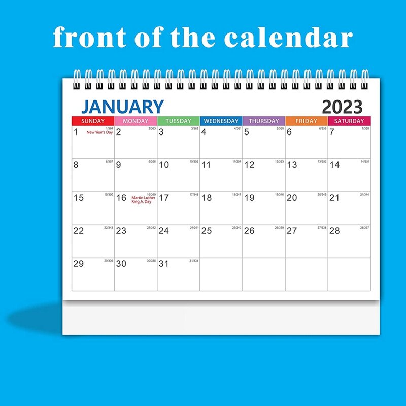 Calendario da tavolo piccolo 2023, disegni mensili colorati da 9 pollici X 7.3 pollici, per la pianificazione e l'organizzazione per la casa o l'ufficio