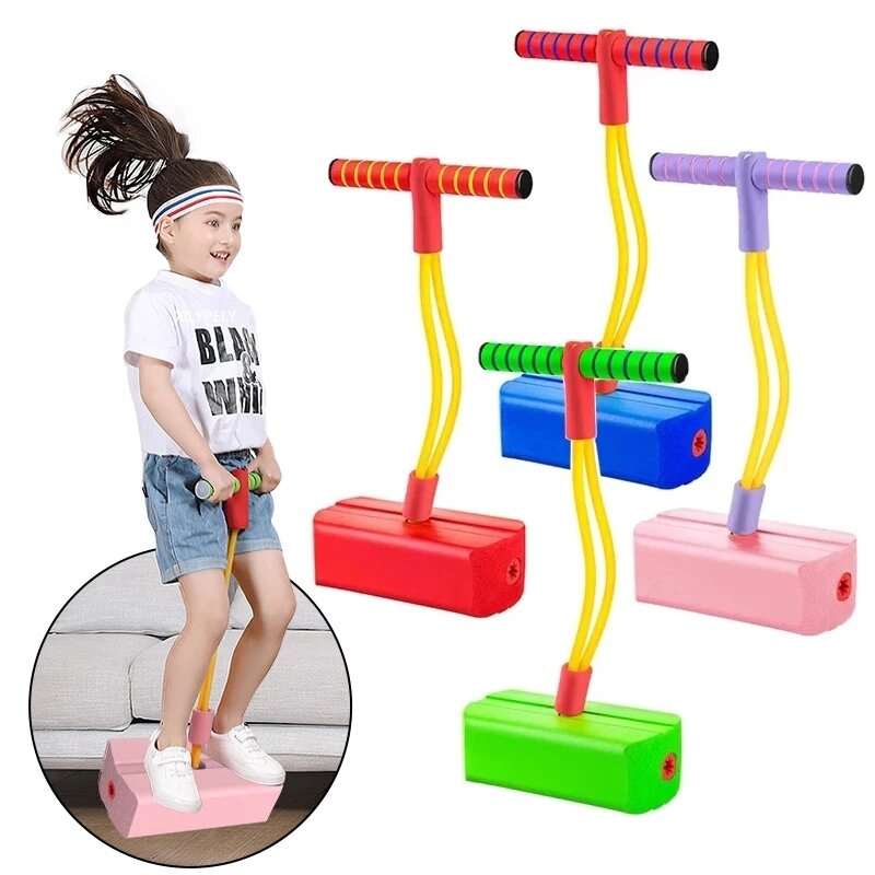 Mainan Permainan Olahraga Anak-anak Jumper Tongkat Pogo Busa Set Bermain Luar Ruangan Mainan Dropshipping Sensorik Peralatan Kebugaran untuk Anak Laki-laki Berusia 5 + Tahun