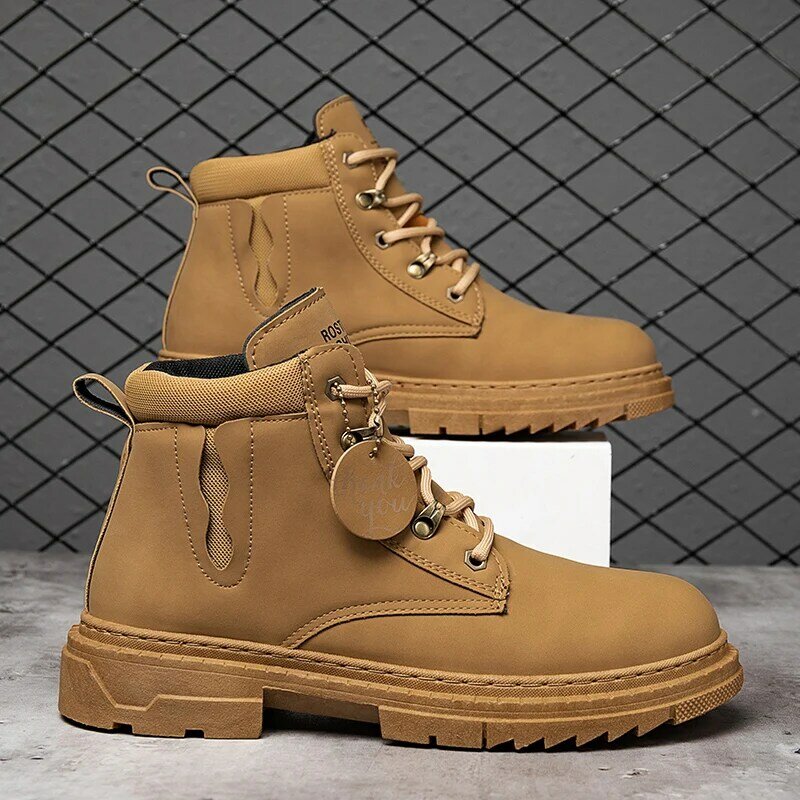 2022 New Martin Boots Men New Personality Fashion Casual Boots High-top Tooling Winter Shoes Tide Boots Size 39-45