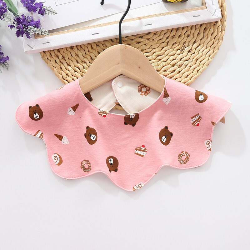 INS Style Newborn Baby Cotton Bibs Double-sided Printting Burp Cloths Boys And Girls Saliva Towel Thin Drooling Cloths Accessory