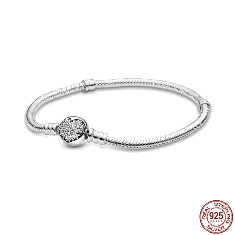Exquisite 925 Sterling Silver Classic Bucket Buckle Bracelet fit Designing Original Charm Beaded DIY Women's Jewelry