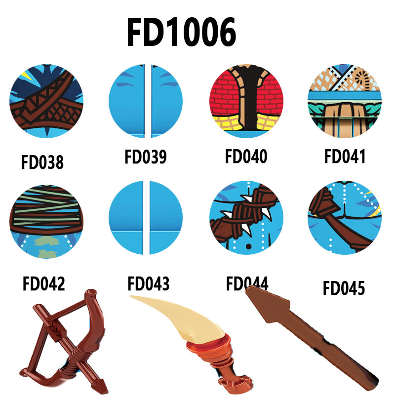 FD1006 جديد وصول الأزرق فيلم شخصية اللبنات الإبداعية عمل أرقام لعب للأطفال هدايا