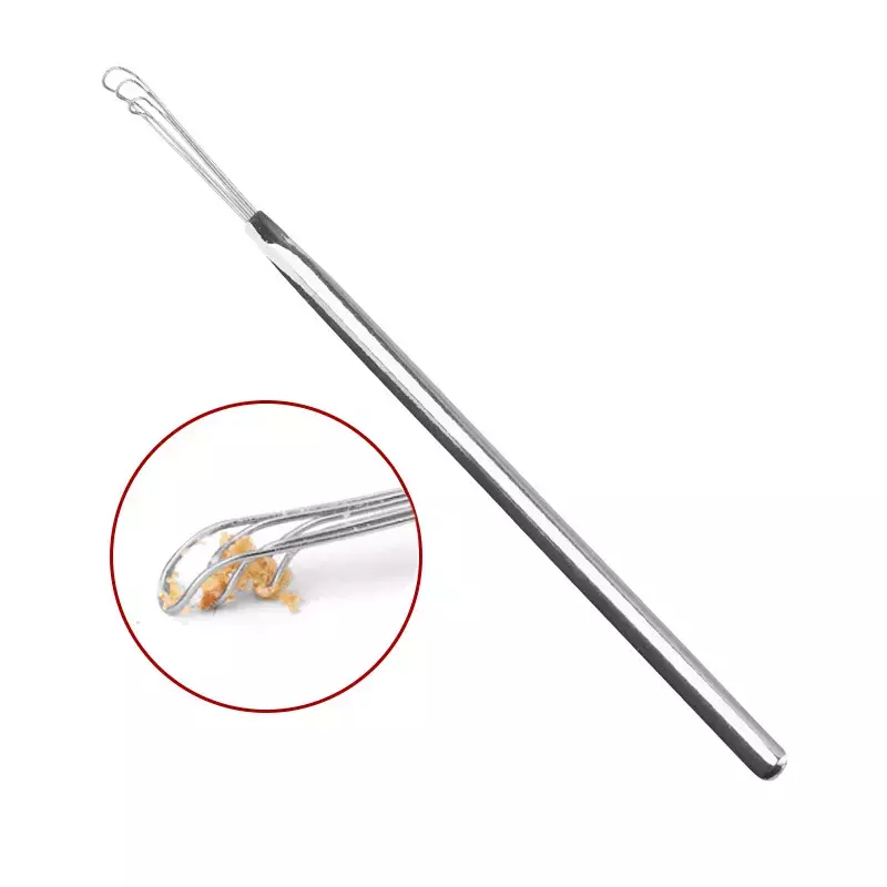 Portable Stainless Steel Ear Pick Cleaner Ear Curette Tools Creative Three Chain Ear Spoon Efficient Removal Of Earwax