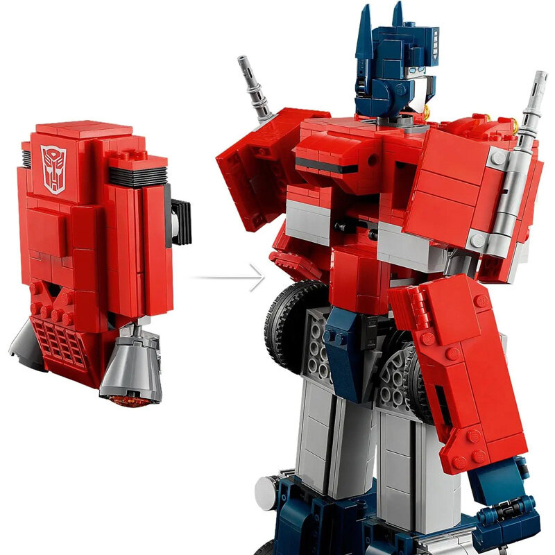 Optimus Prime-1508 piezas, bloques de construcción, juguete Compatible con 10302, camión, transformación, Robot, regalo de cumpleaños de Navidad para niños