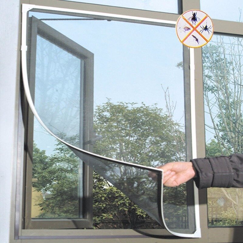 New130 * 150mm interior anti-mosquito janela cortina de tela mosquiteiro porta anti-mosquito net janela de cozinha tela de janela de casa
