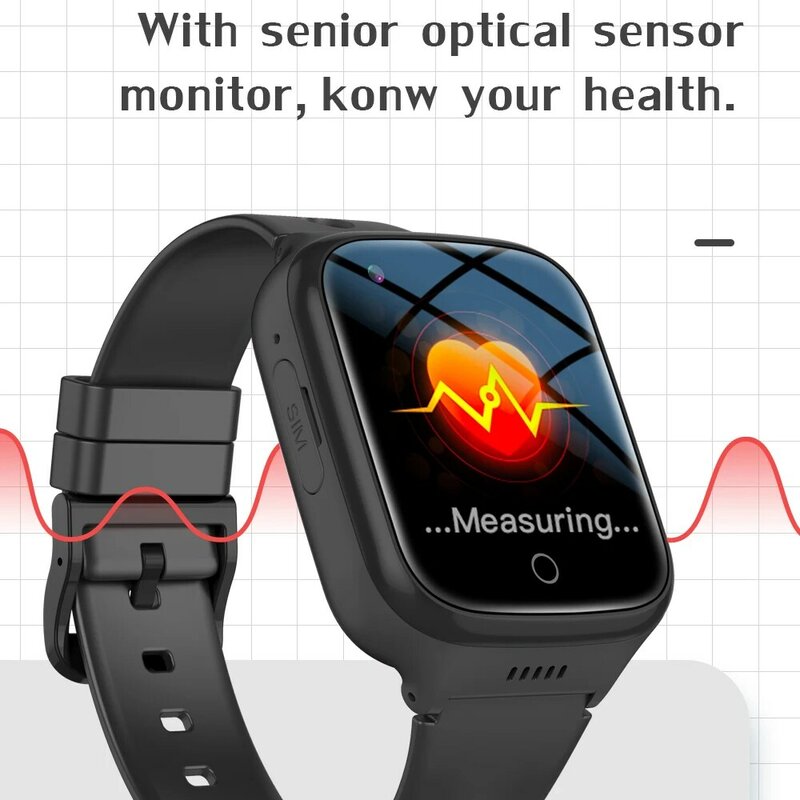 Фитнес-трекер с датчиком падения, 4G, Смарт-часы с GPS, SOS, анти-потеря, для пожилых людей, Смарт-часы с пульсометром, термометром, Reloj, IOS, Android