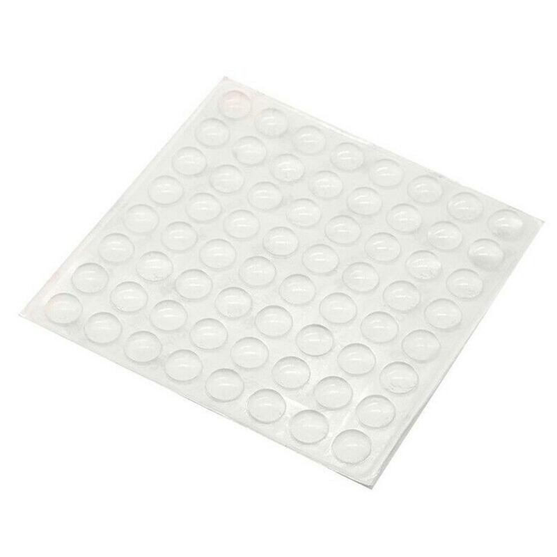 Parachoques de goma redondos autoadhesivos, almohadillas antideslizantes, suaves, transparentes, negras, 100 piezas