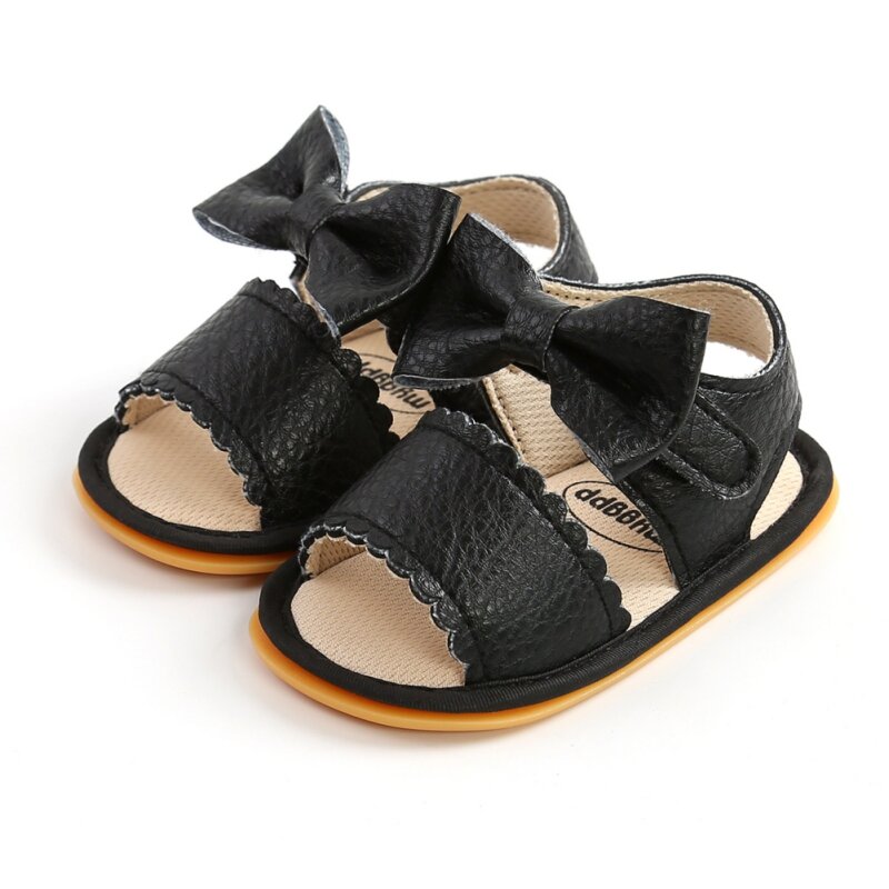 Летние Нескользящие цветочные сандалии Weixinbuy для малышей, симпатичная мягкая обувь для девочек, нескользящая обувь для новорожденных 0-18 ме...