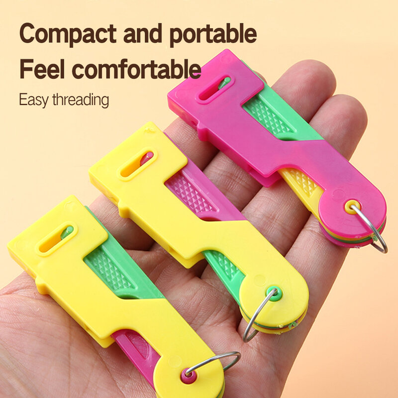 1pc High Quality Automatic Sewing Needle Threader Simple Hand Tools Needle Thread Tools Plastic Handle Sewing Accessories