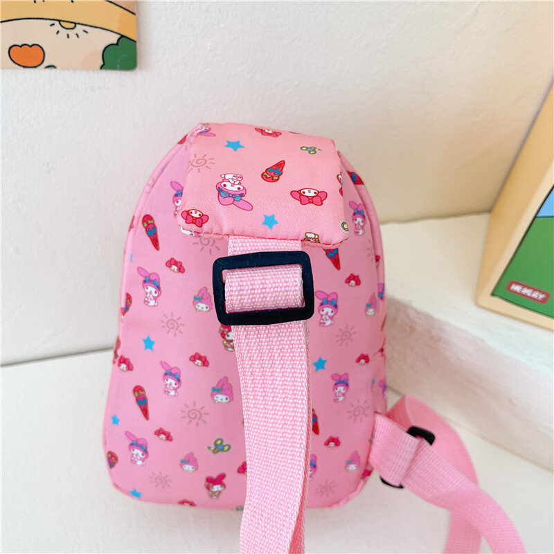 Bolsos de pecho para niños, bolsos de hombro de dibujos animados Sanrio, bolso de mensajero informal, bolso de pecho versátil, mochilas de viaje al aire libre, moda