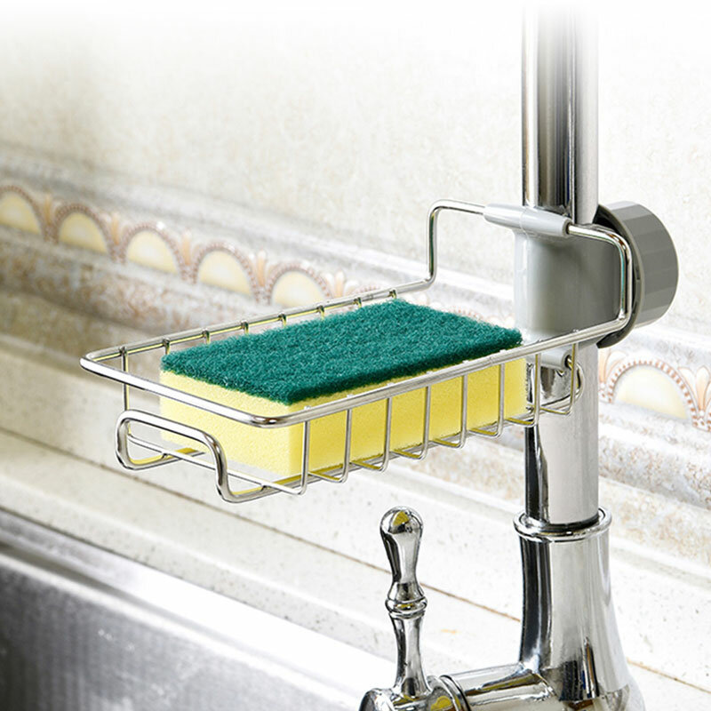 Ewin – égouttoir pour robinet en acier inoxydable, porte-éponge pour le rangement de la cuisine, étagère pour savon, accessoires de salle de bains