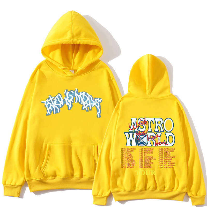 Fashion Travis Scott Tour ASTROWORLD Hoodie Men Unisex High Quality Streetwear Hip Hop Hope You Are Here One Piece Hot Sale