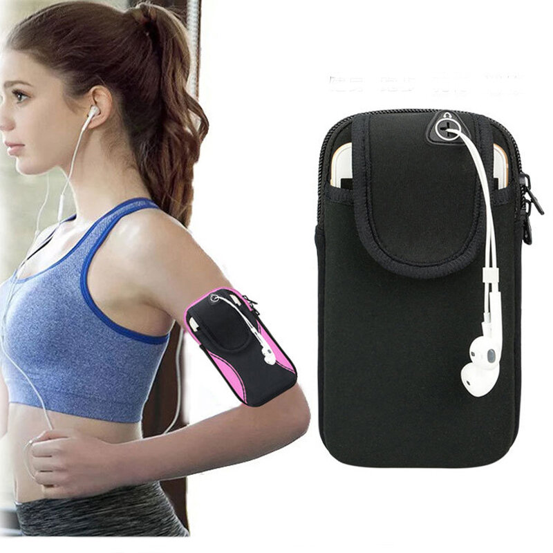 Bolsa de brazo para teléfono móvil de moda adecuada para todo tipo de teléfonos móviles 6Plus, venta al por mayor, bolsa de brazo deportiva para correr al aire libre