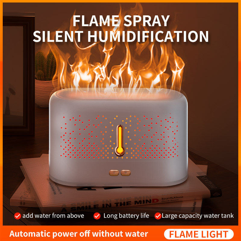 Humidificateur ultrasonique, simulation Explosive de flamme, machine d'aromathérapie, lampe d'atmosphère de grand brouillard domestique