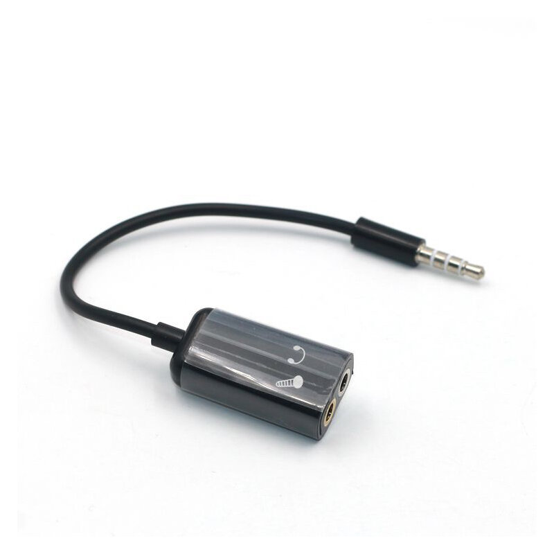 10-100pcs Black 3.5mm Jack Male to Female Headphone Stereo Earphone Audio Splitter to Micrphone Adapter Cable