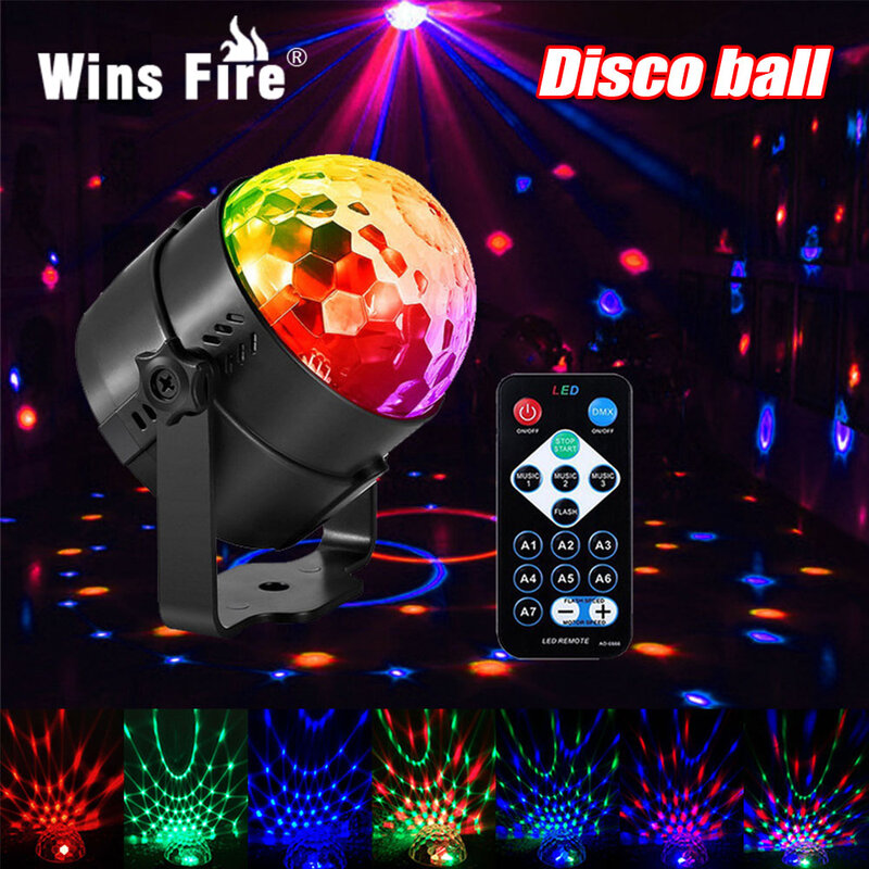 Lampada da palcoscenico a colori ricaricabile USB lampada da festa telecomando LED Magic Ball effetto di illuminazione commerciale luce dell'atmosfera