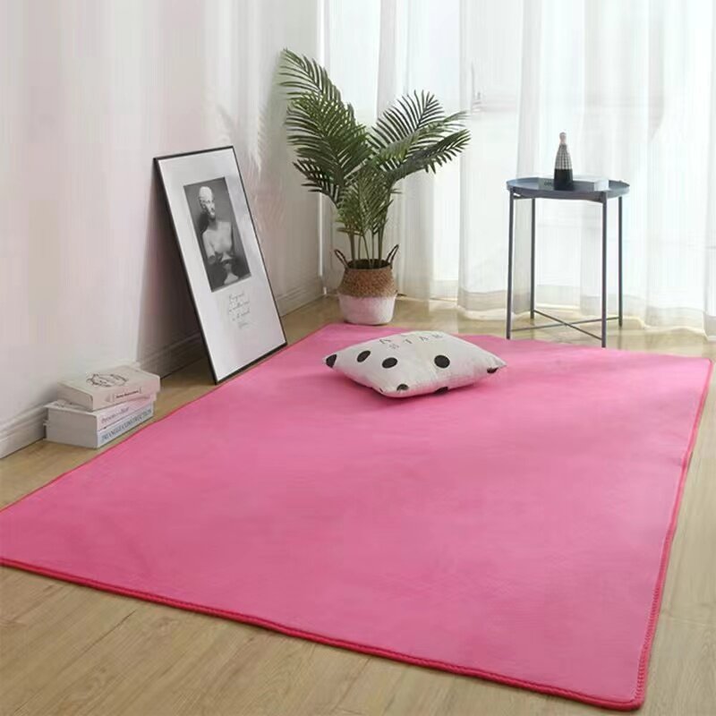 Karpet Karang Terbaru Karpet Ruang Tamu Warna Solid Penyerap Keset Pintu Depan Karpet Kamar Tidur Anak Matras Yoga Lembut