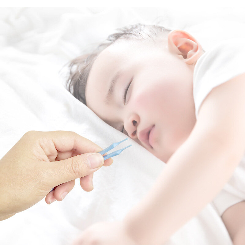 1pcベビー鼻くそ鼻水ピンセットプラスチック幼児の毎日のケアクリーニングピンセットビールヘッドスタイル鼻粘液クリップキッズ幼児