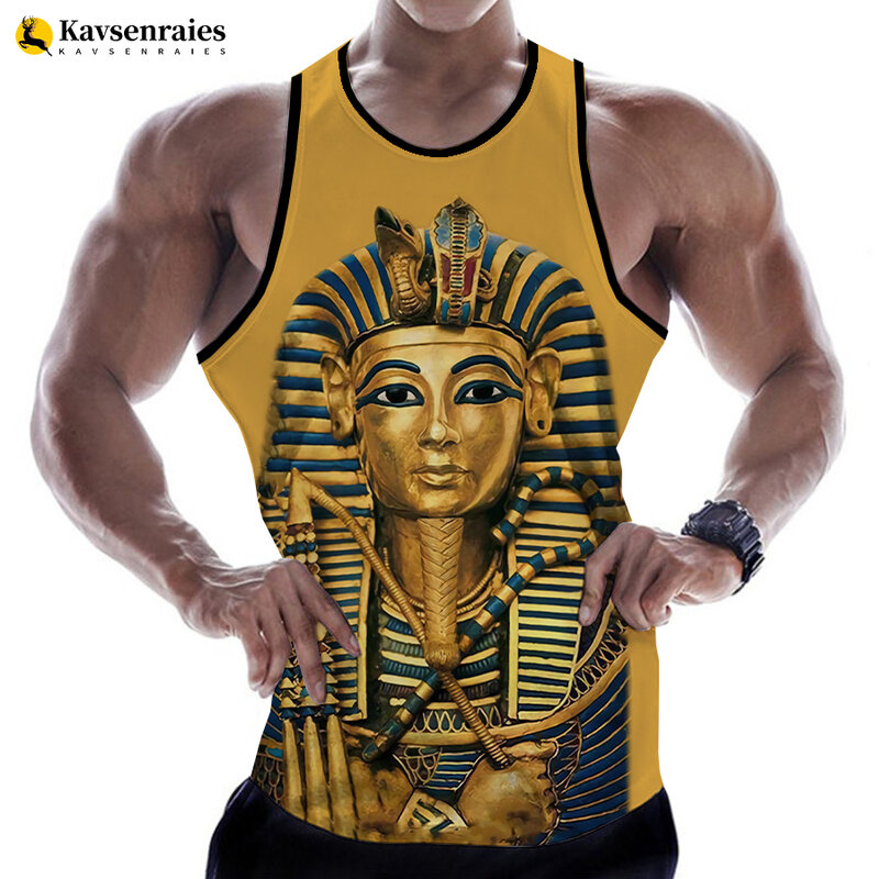 Économie d'impression numérique 3D pour hommes et femmes, dieu égyptien des Prairies, pharaon précieux, t-shirts en Y et fibre, émail Harajuku, 6XL