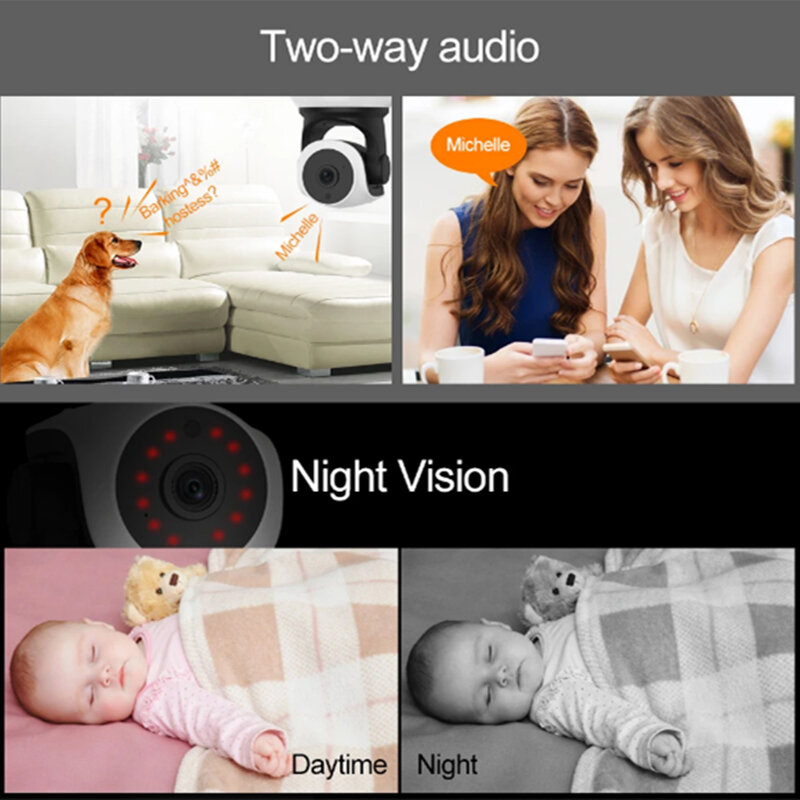 Vstarcam-Caméra de surveillance IP WiFi K24 720p, dispositif de sécurité sans fil, avec vision nocturne infrarouge, pour babyphone vidéo