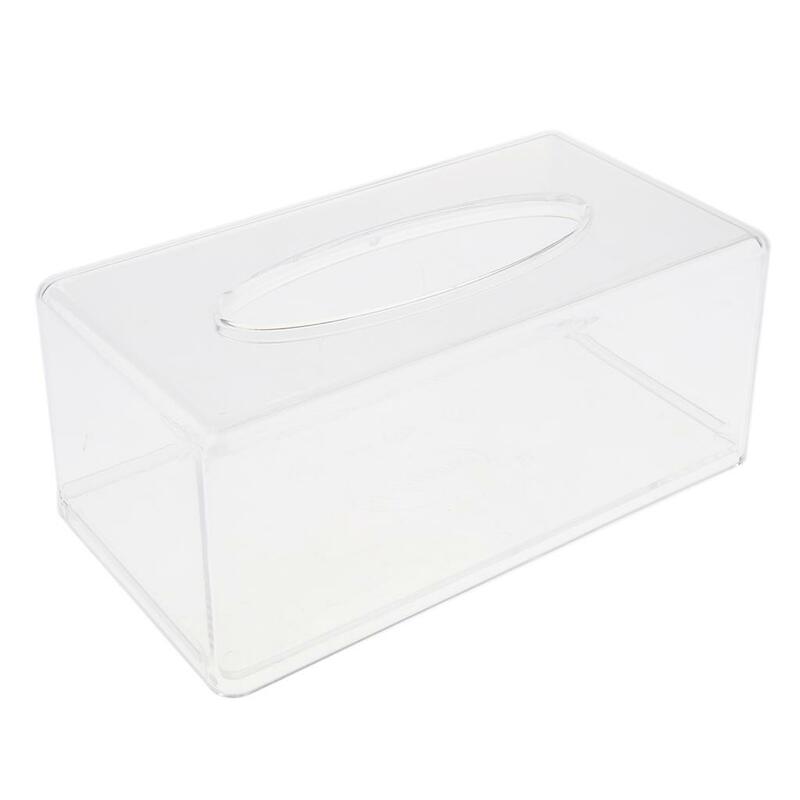 Акриловый прозрачный чехол для салфеток, коробка-диспенсер для бумажных полотенец для лица, 8,3x4,5x3,5 дюймов