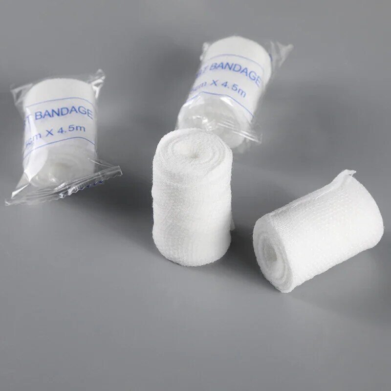 Emergency Care Friendly Breathable Bandage Cotton PBT Elastic Bandage Skin First Aid Kit Gauze Wound Dressing Medical Nursing