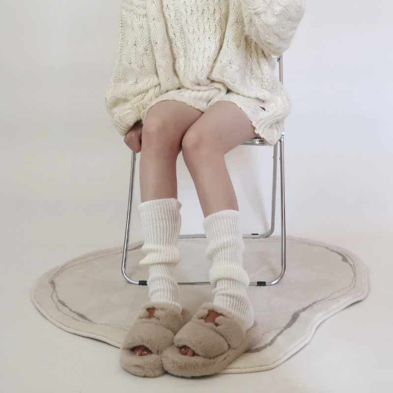 Girls' Leg Warmers Solid Color Socks Long Tube JK Lolita Polyester Cotton Double Needle Socks Fashion Soft Comfortable