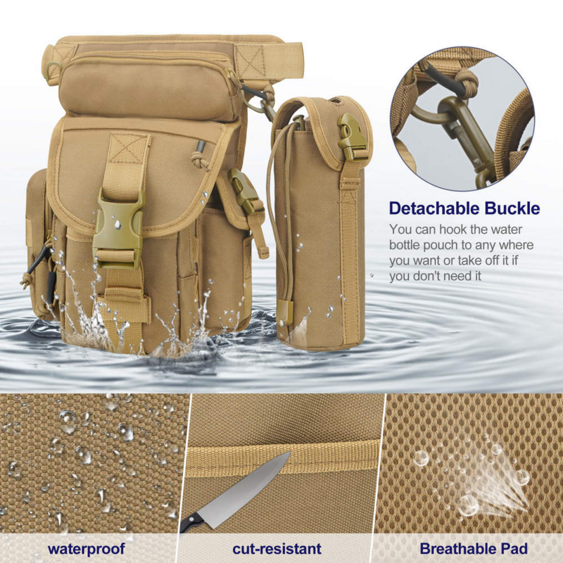 Military Tactical Tasche für Männer Oberschenkel Pack Beutel Multifunktions Paket Outdoor Wandern Oberschenkel Tasche