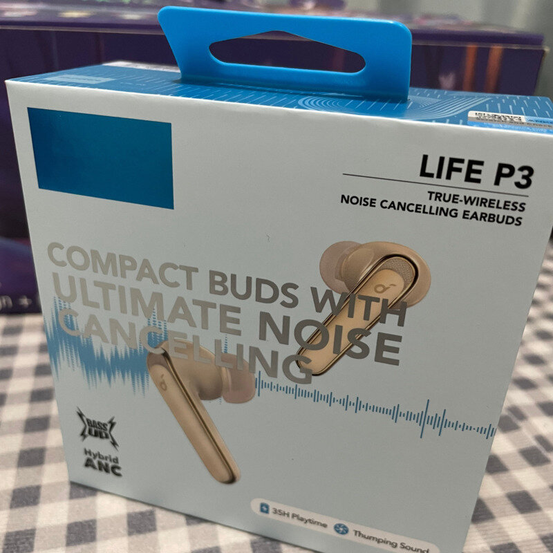 Earphone Bluetooth Soundcored Life P3 Headset Noise Cancelling Aktif Multi Mode Earbud Bass Berdebar Panggilan Jernih dengan 6 Mikrofon
