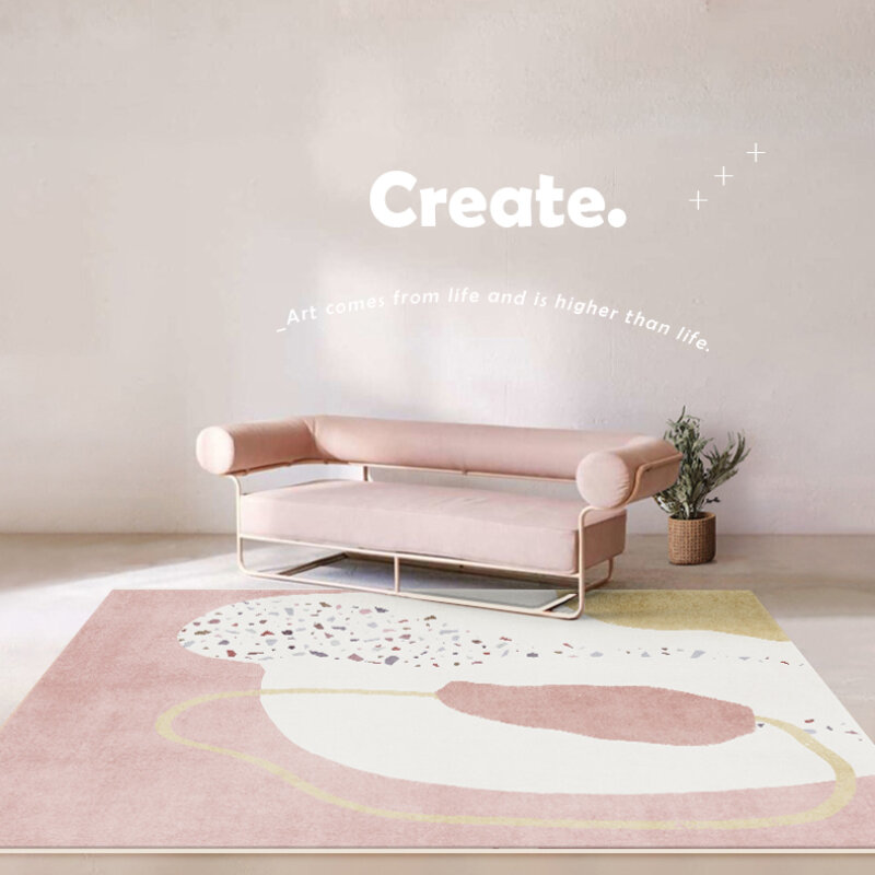 Koreański styl INS wiatr abstrakcyjny dywan oryginalny Design nordycki współczesny minimalistyczny sypialnia nocna mata do salonu dziewczyna dywaniki podłogowe