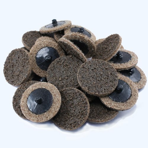 25PCS Abrasive Non Woven Nylon Surface Conditioning Disc R-Type Quick Change Disc (Brown Coarse, 2 inch)