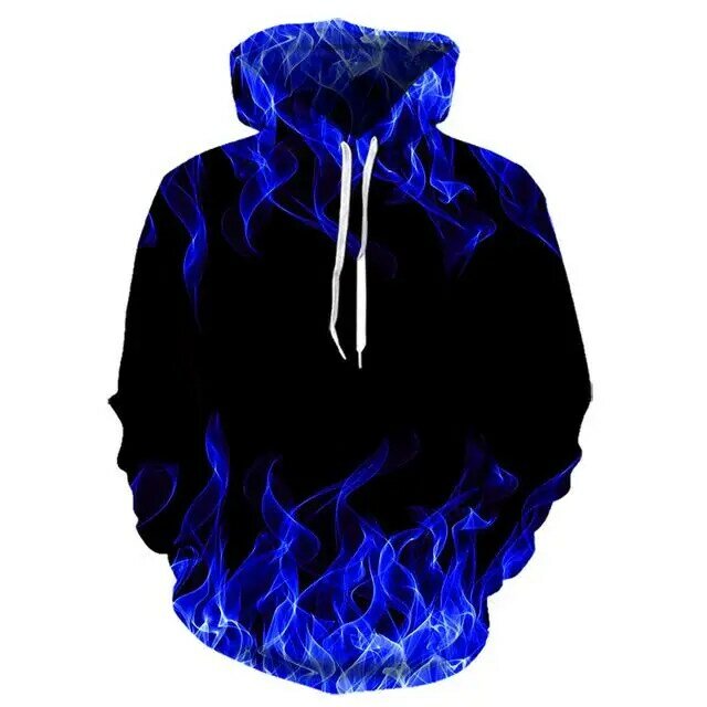 화려한 불꽃 후드 3D 스웨트 셔츠 남성/여성 후드 가을 겨울 코트 남성 의류, 재미있는 재킷 패션 특대 후디