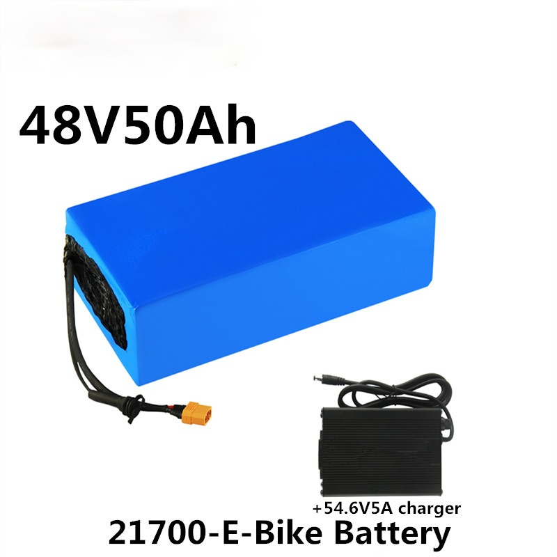 Batterie au lithium pour vélo électrique, 48V, 50ah, 21700 13s10p, 1000W, 1500W, 2000W, 2500W, 20a, 30a, 50a, BMS