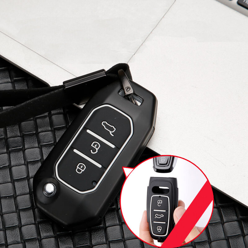 Caso chave do carro capa de proteção para ford edge forte morris caso chave do carro inteligente titular chaveiro conjunto novas tampas
