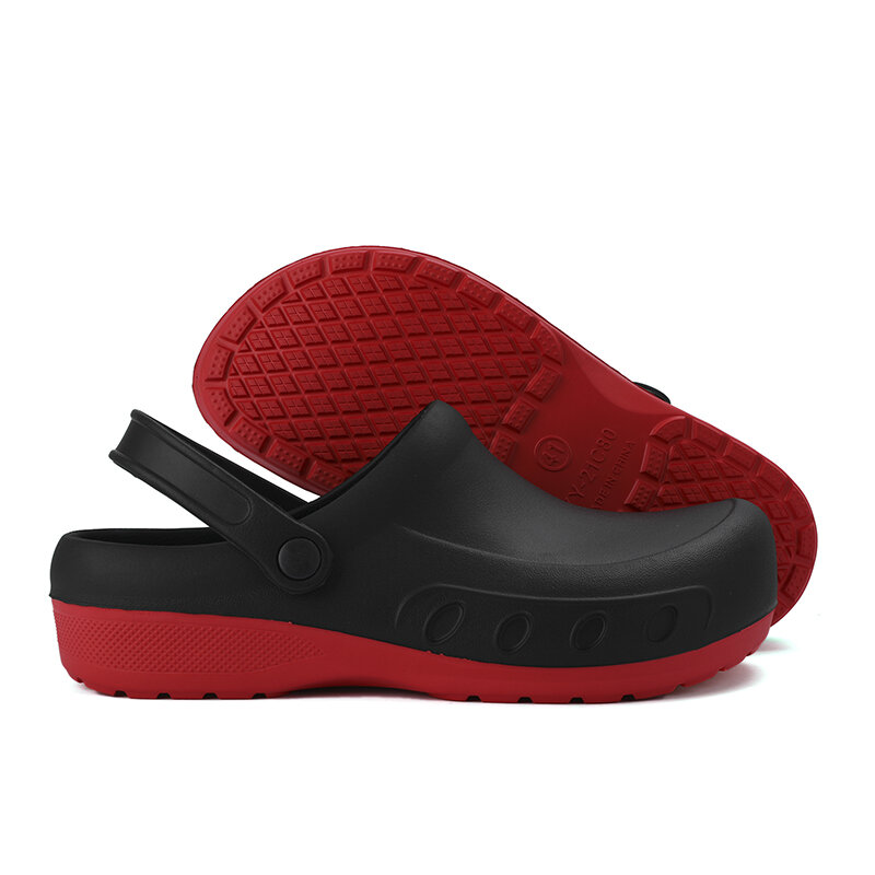 Chef Shoes for Men Summer Anti-slip Kitchen Shoes Comfortable Garden Clogs Waterproof Sandal Plus Size Beach Sandals Platform