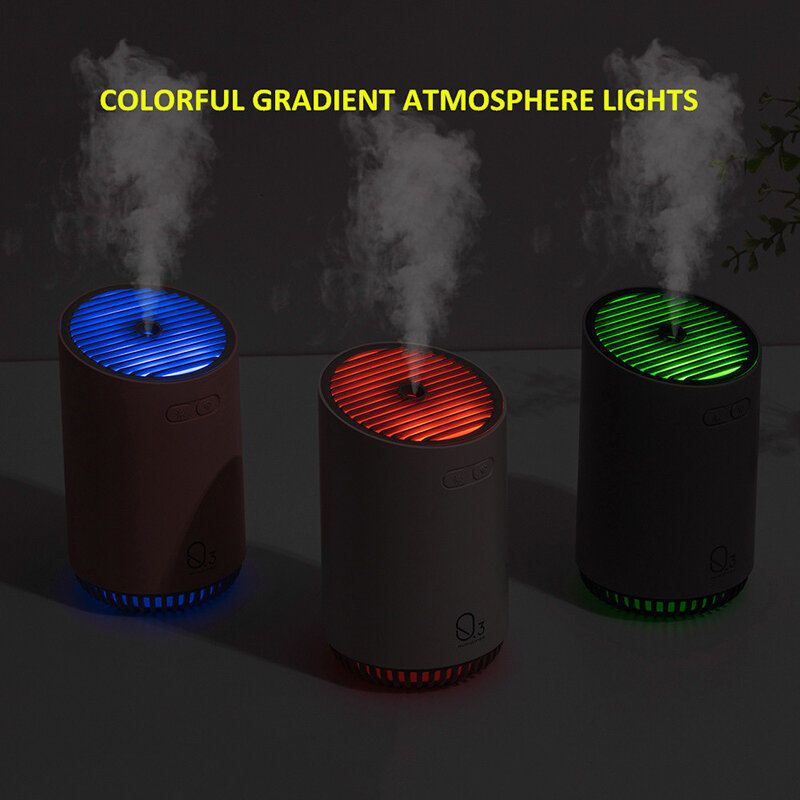 320ML Wireless Air Humidifier With 2000mAh Battery Cool Mist Ultrasonic Electric Essential Oil Diffusers Aromatherapy Diffuser