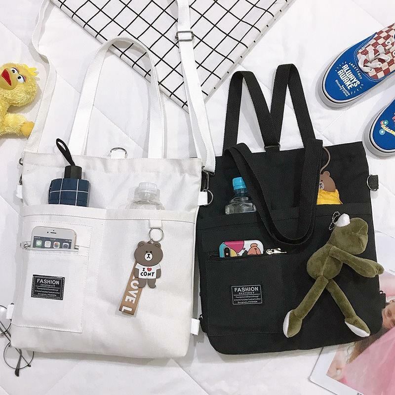 Женская Корейская версия Холщовая Сумка на одно плечо модный рюкзак для студентов колледжа литературы и искусства Холщовая Сумка для учебы