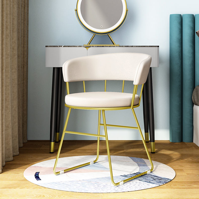 Современный Кожаный обеденный стул, расслабляющий стул для спальни, салонного стиля, обеденный стул, туалетный столик, мебель в скандинавском стиле