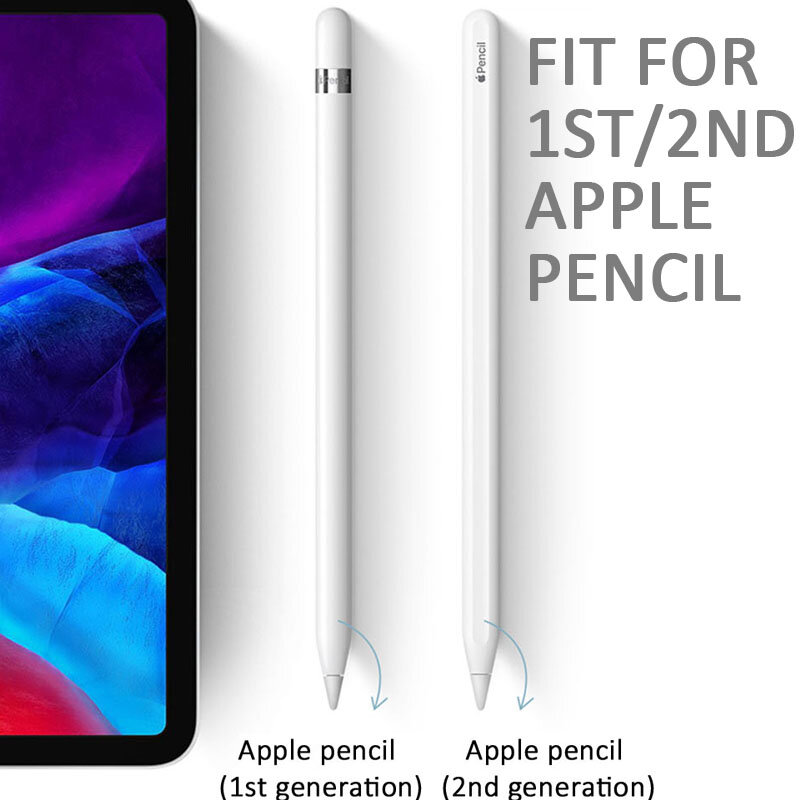 Перо стилуса карандаша для оригинального Apple Pen 1-го 2-го поколения, сменный наконечник с блокировкой ладони и подходит для iPad 2018-2020