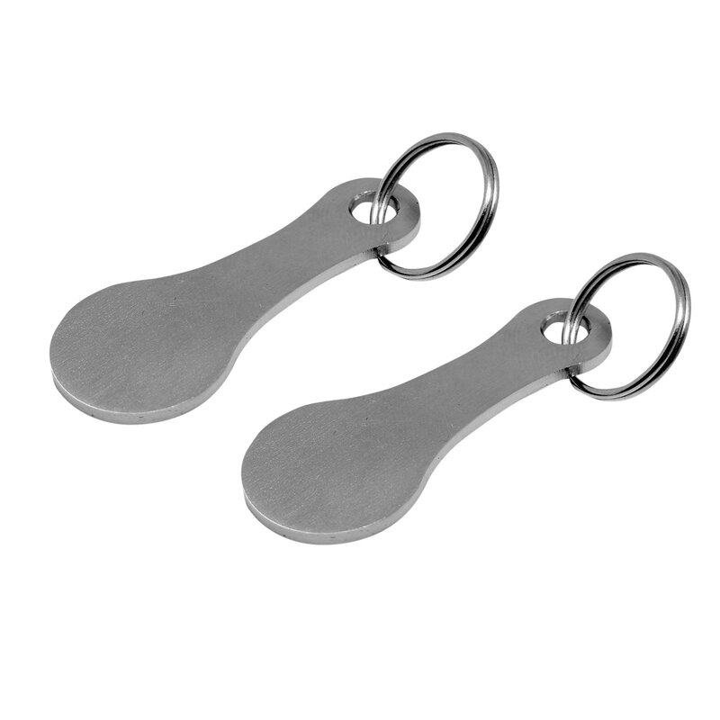 1/2pcs Diy Shopping Trolley Tokens Couple Key-chains Decorative Key-hook Keyrings Aluminum Alloy Keyring Coin Holder Keychain