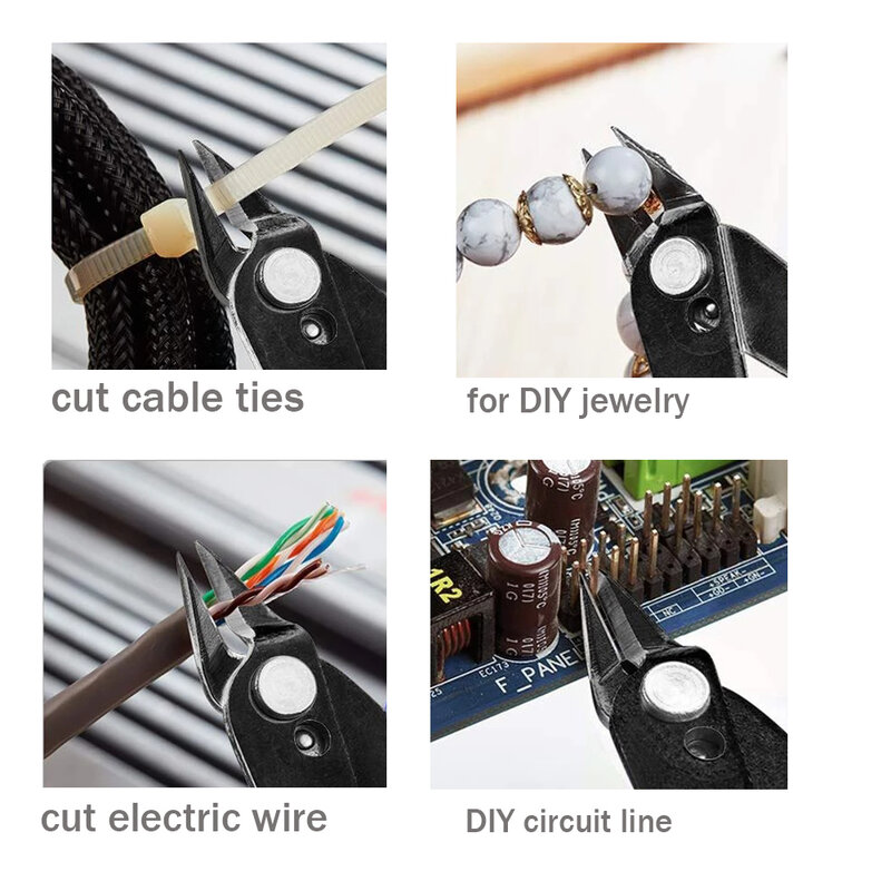 pince coupante Mini pinces à usages multiples, 10 pièces, à coupe diagonale pour dénuder le fil, coupe le câble