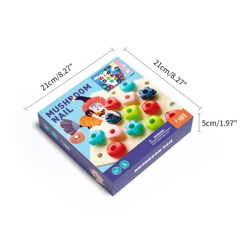Feinmotorik Spielzeug Pilz Nagel Spielzeug Peg board Puzzle für Kinder Schnür perlen