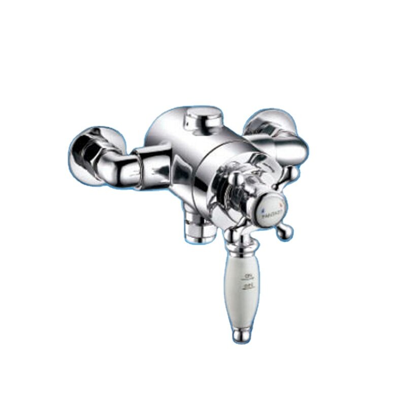 Cross handles exposed thermostatic shower valves