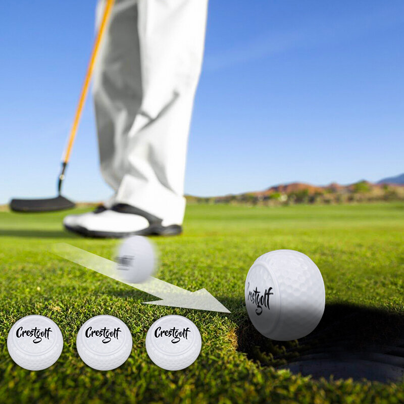 Pelota de Golf de práctica de Putting plano duro para principiantes, pelota de dos capas, pelota de rango de conducción, ayudas de entrenamiento, 1pc/5 piezas