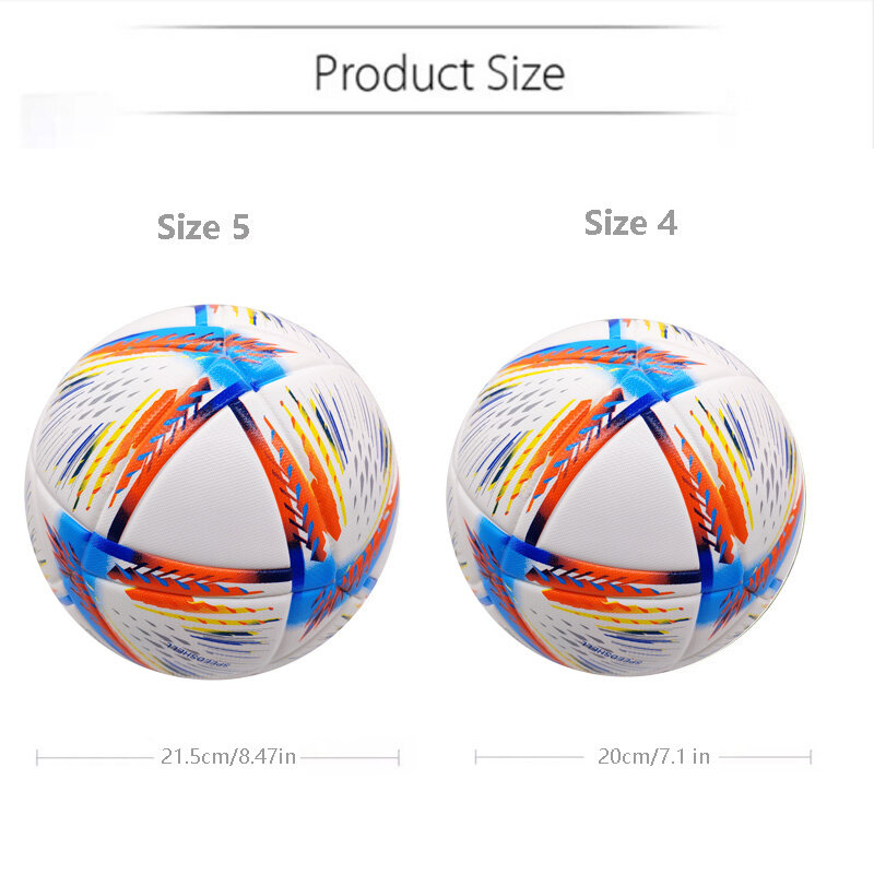 Nova qualidade superior copa do mundo 2022 tamanho da bola de futebol 4 tamanho 5 material do plutônio sem emenda futebol ao ar livre formação jogo liga bolas bola