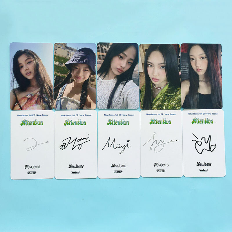 5 sztuk/zestaw hurtownia Kpop nowe, dżinsowe karty Lomo nowy Album z nadrukowanym zdjęciem karty koreański modny plakat obraz fani kolekcja prezentów